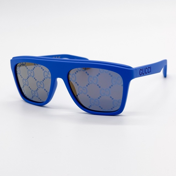 NEW GG1570S 004 GUCCI BLUE YELLOW UNISEX SUNGLASSES GG 1570S 004 GUCCI EYEWEAR - Picture 1 of 10